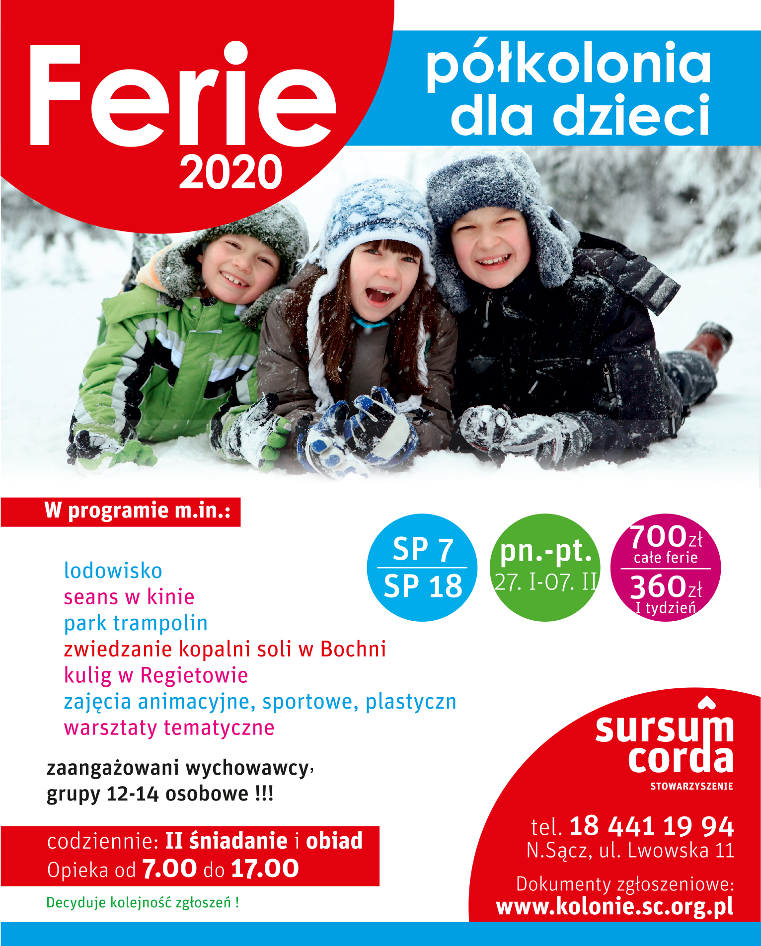 Niezapomniana przygoda! Ferie 2020 z Sursum Corda