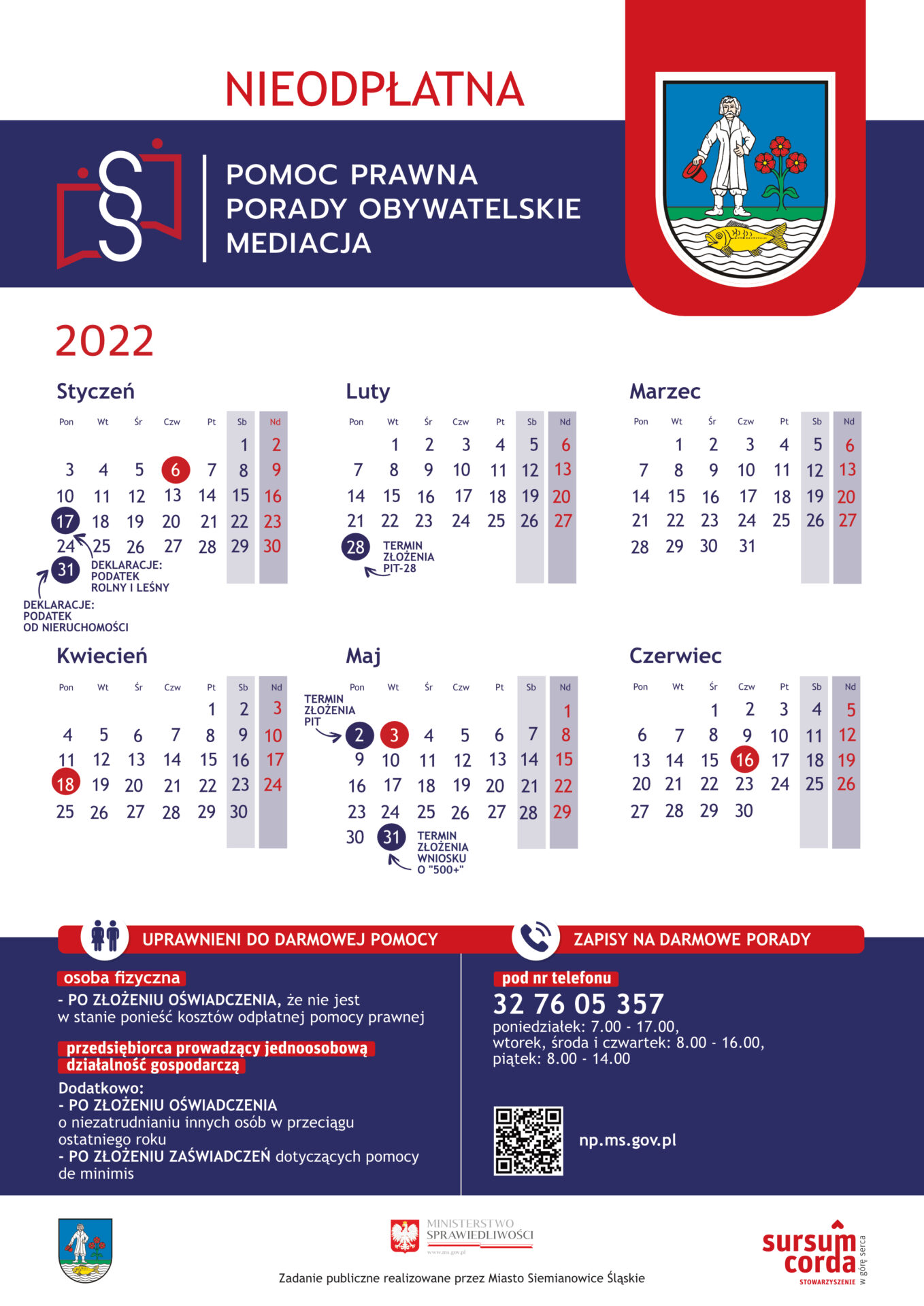 SIEMIANOWICE ŚLĄSKIE - kalendarz_A4_2022