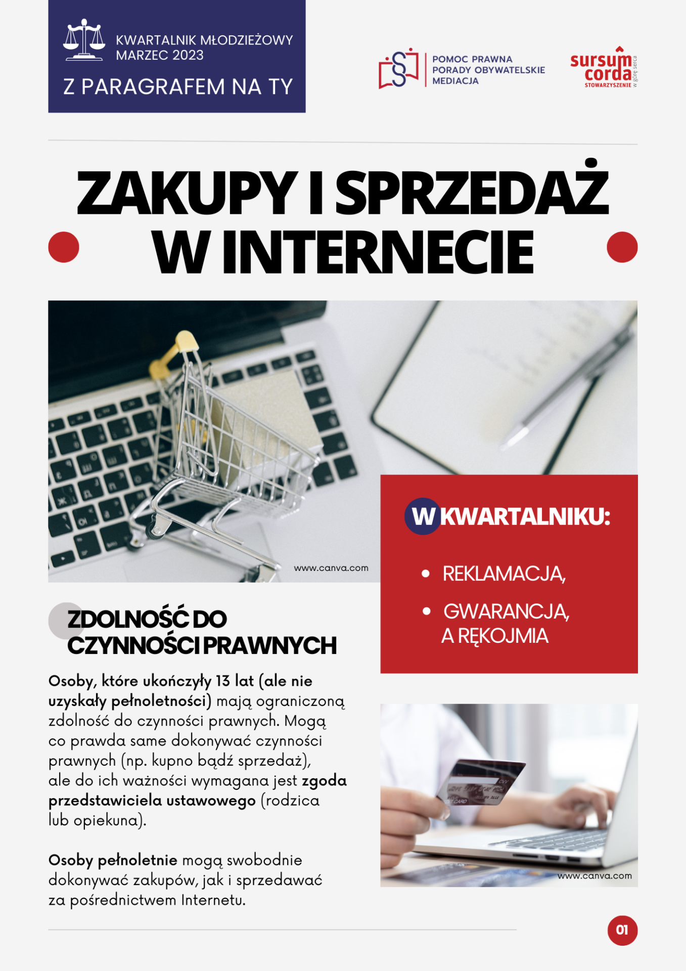 Kwartalnik młodzieżowy - zakupy i sprzedaż przez internet - marzec 2023