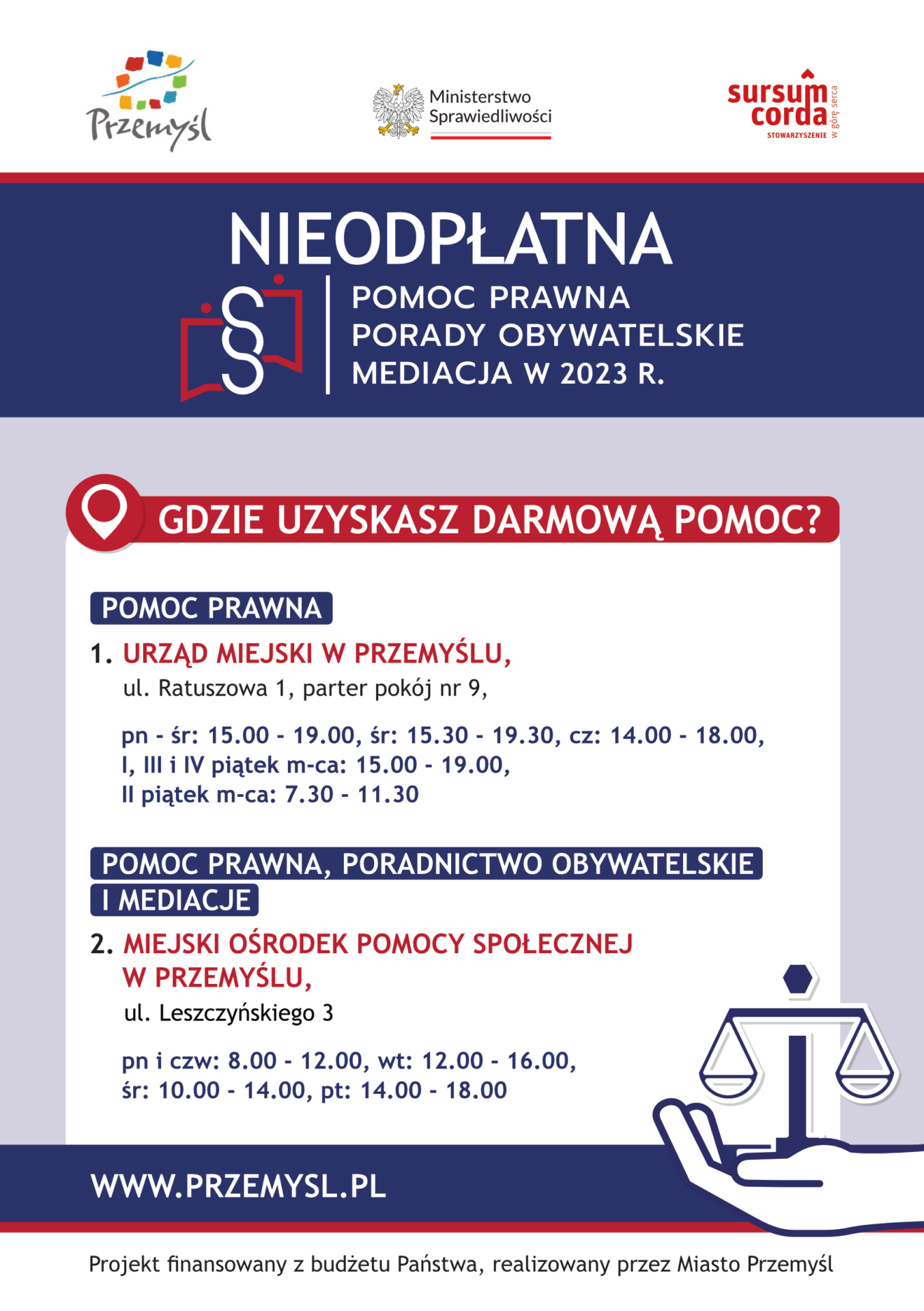 ULOTKA - nieodpłatna pomoc prawna w Przemyślu