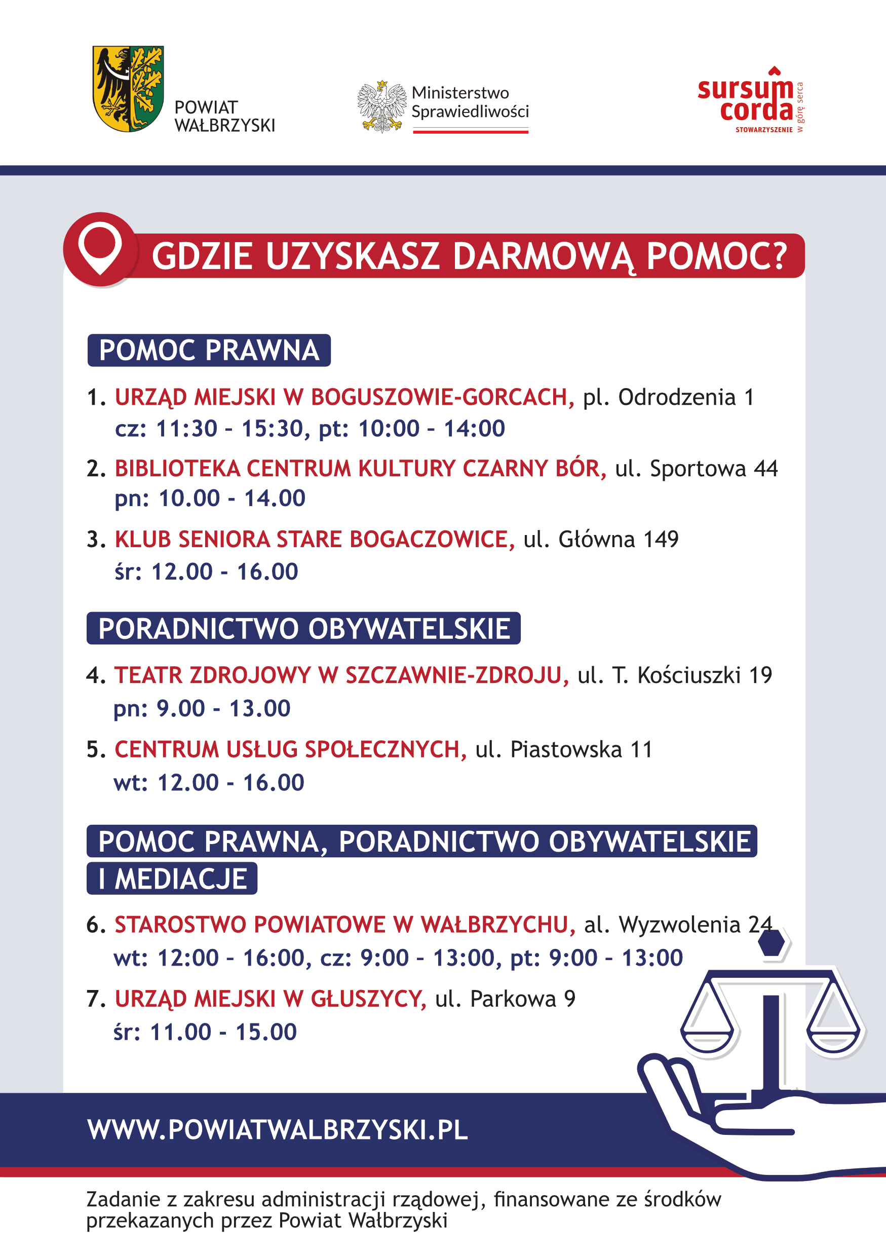 ULOTKA – nieodpłatna pomoc prawna w powiecie wałbrzyskim