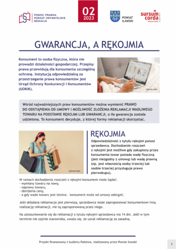 IŁAWSKI - GWARANCJA A RĘKOJMIA_luty 2023