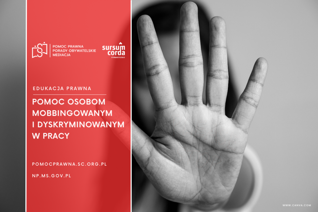 Pomoc osobom mobbingowany i dyskryminowanym w pracy