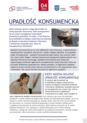Upadłość konsumencka - broszura prawna