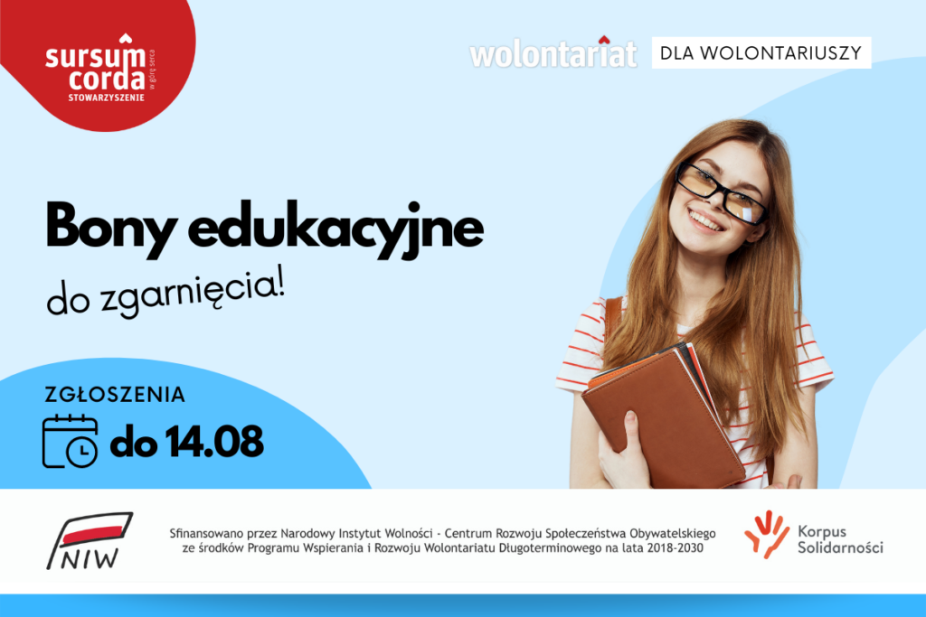 Bony edukacyjne dla wolontariuszy 2023