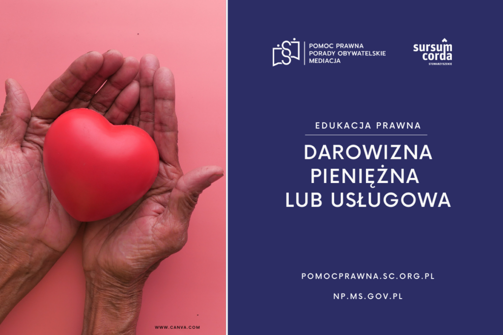 Darowizna pieniężna lub usługowa - artykuł prawny (www)
