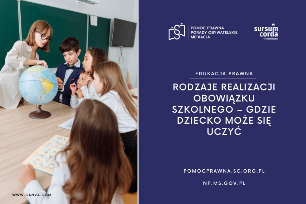 Rodzaje realizacji obowiązku szkolnego – gdzie dziecko może się uczyć - artykuł prawny 2023 www