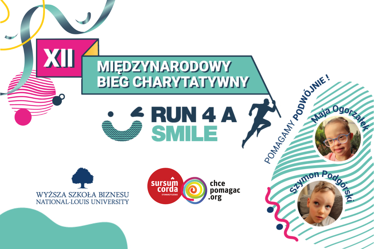 31 maja biegnij po uśmiech Mai i Szymona. Zapraszamy na XII edycję Run 4 a Smile